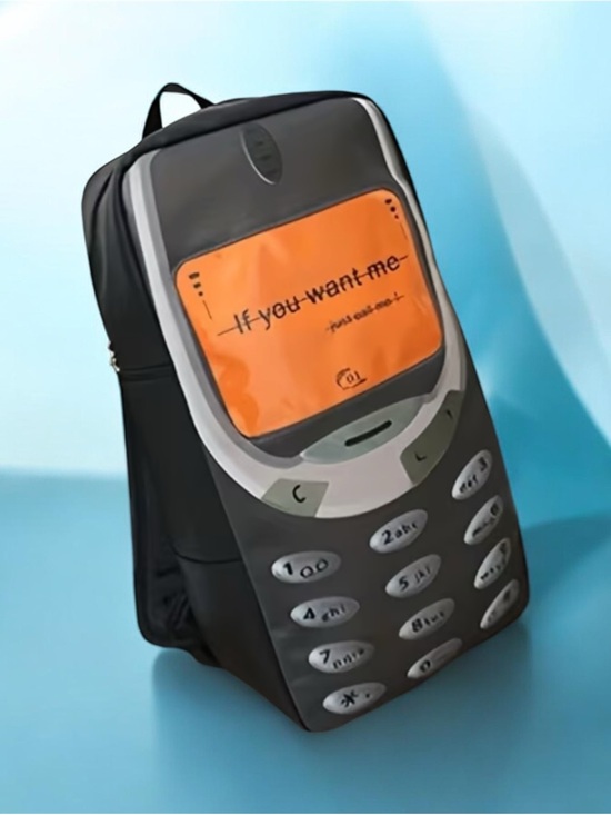 Vintage Other - Vintage Nokia Black Backpack with Orange Front Panel